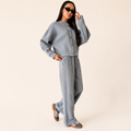 Elena | Elegant Loungewear Set with Button Placket & Elastic Pants