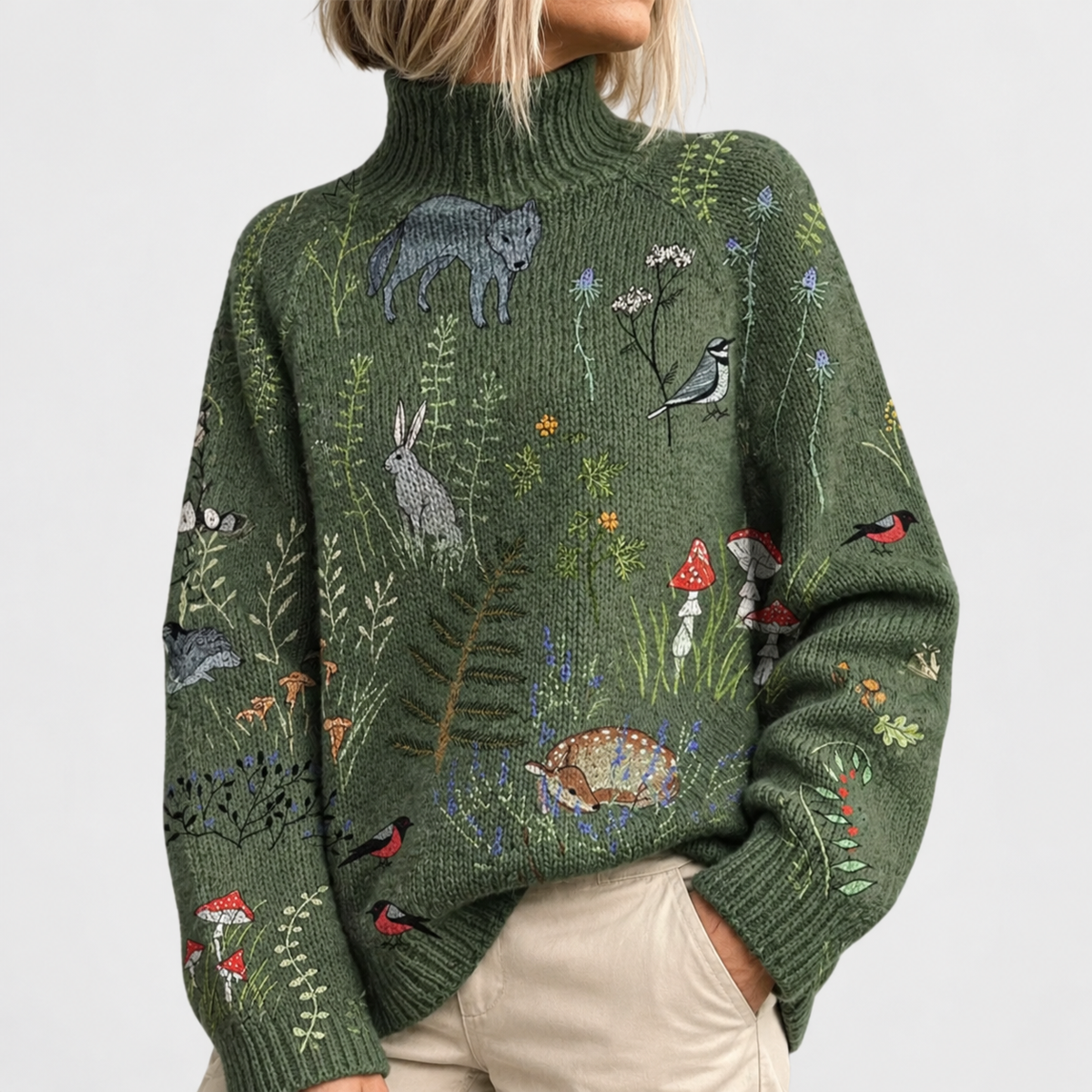 Celeste | Women's Roll Neck Jumper, Ribbed Knit Jumper