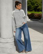 Fenella | Cosy High-Neck Patterned Jumper for Women