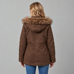 Elodie | Women's Hooded Parka, Fur Trim Coat