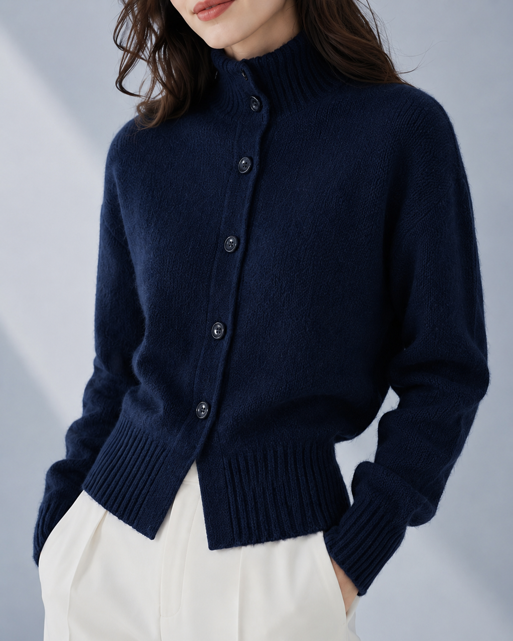 Vera | High-Neck Button Cardigan for Women
