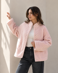 Odalys – Women's Pink Teddy Bomber Jacket