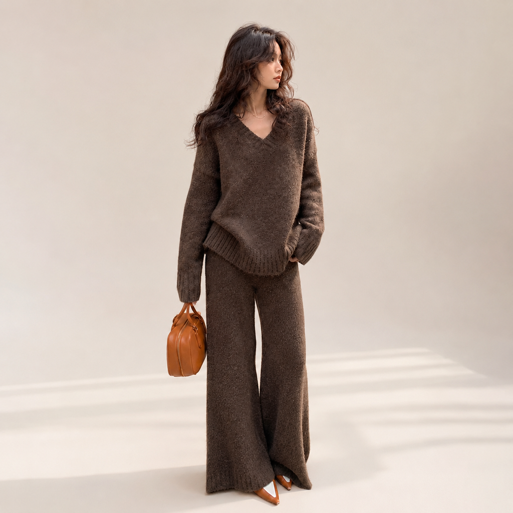 Cassandra | Elegant Knit Two Piece Set for Women