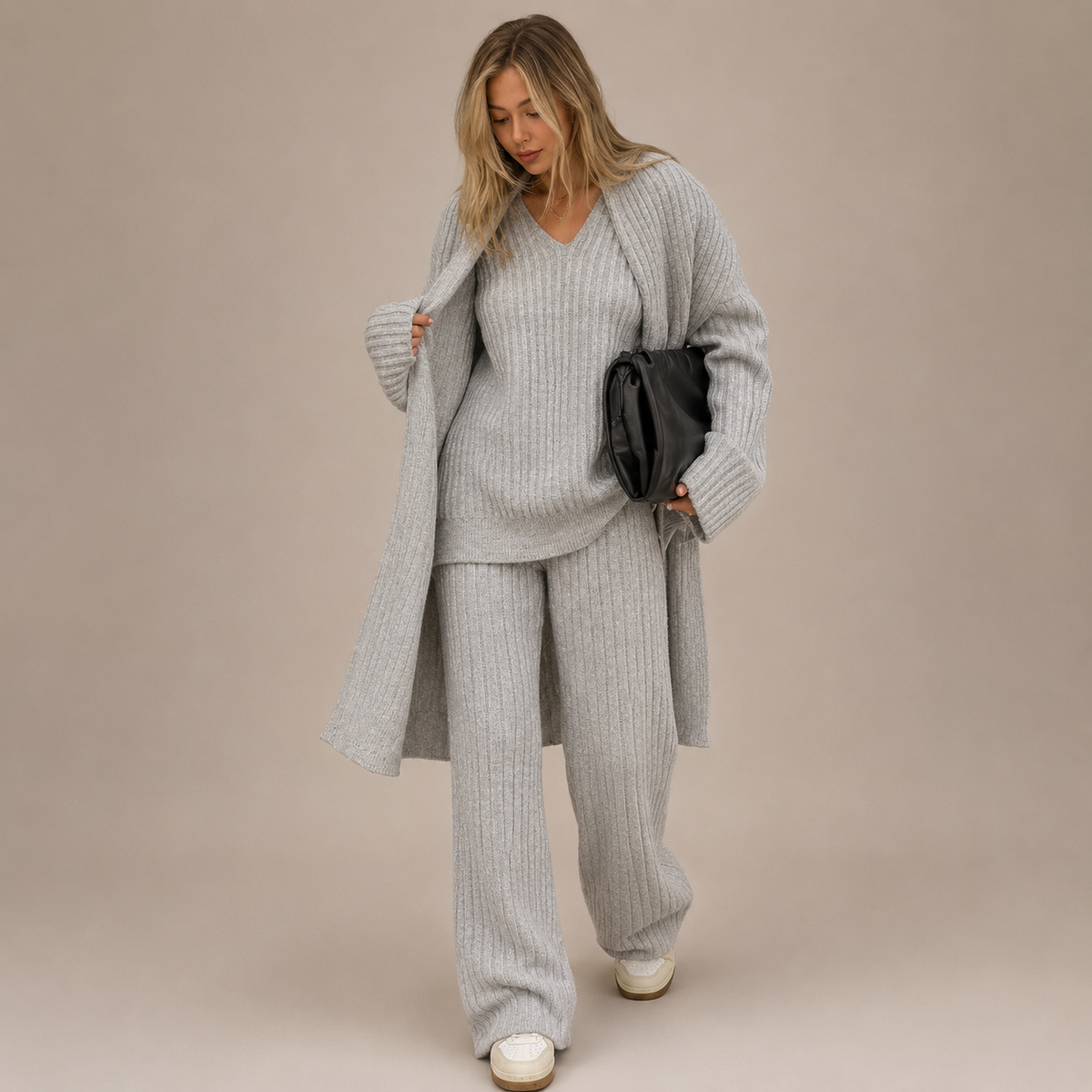 Juniper | Ribbed Knit Set with Relaxed Silhouette