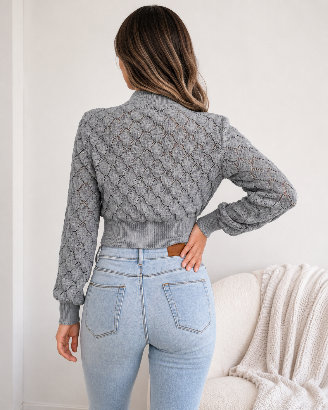 Ottilie | Textured Cropped Jumper for Women
