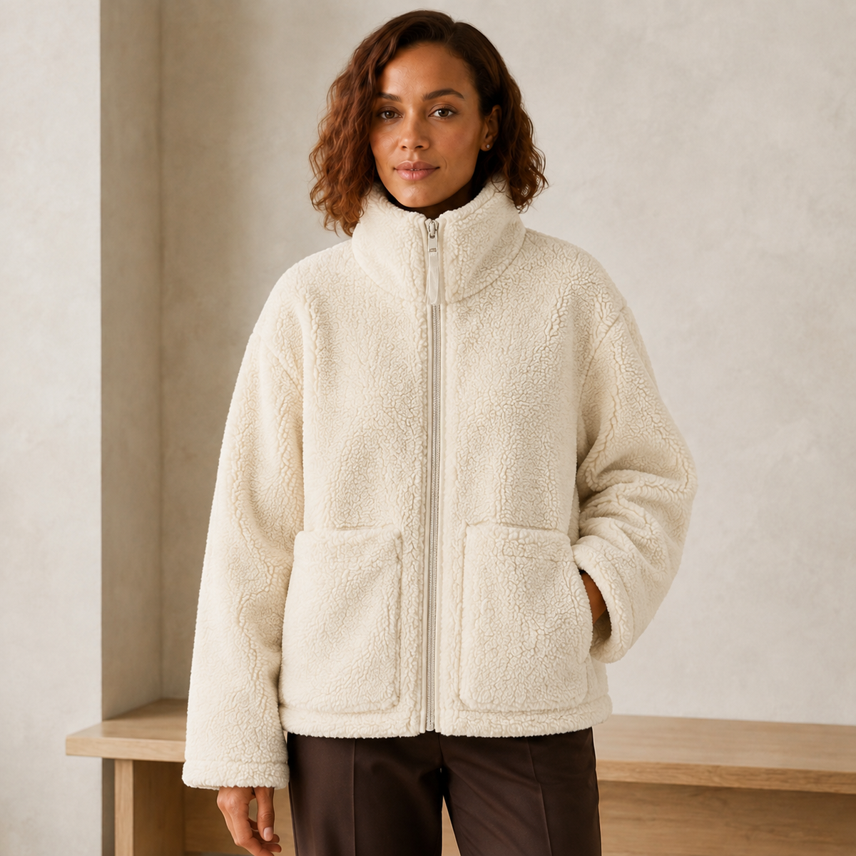 Philippa | Cosy Winter Teddy Jacket for Women