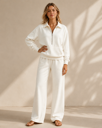 Winifred | Relaxed Half-Zip Two-Piece Set for Women