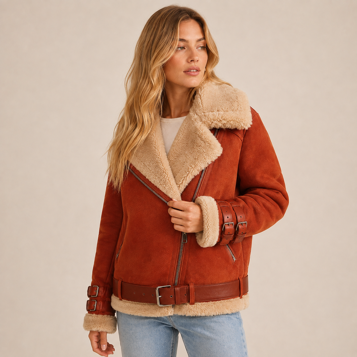 Rosetta | Cosy Insulated Biker Jacket for Women