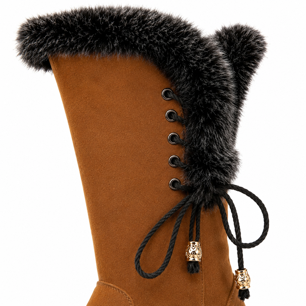 Winona | Fur-Trimmed Knee-High Winter Boots for Women