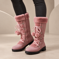 Lucette | Cosy Winter Tall Boots for Women with Lace-Up Mid-Calf Design