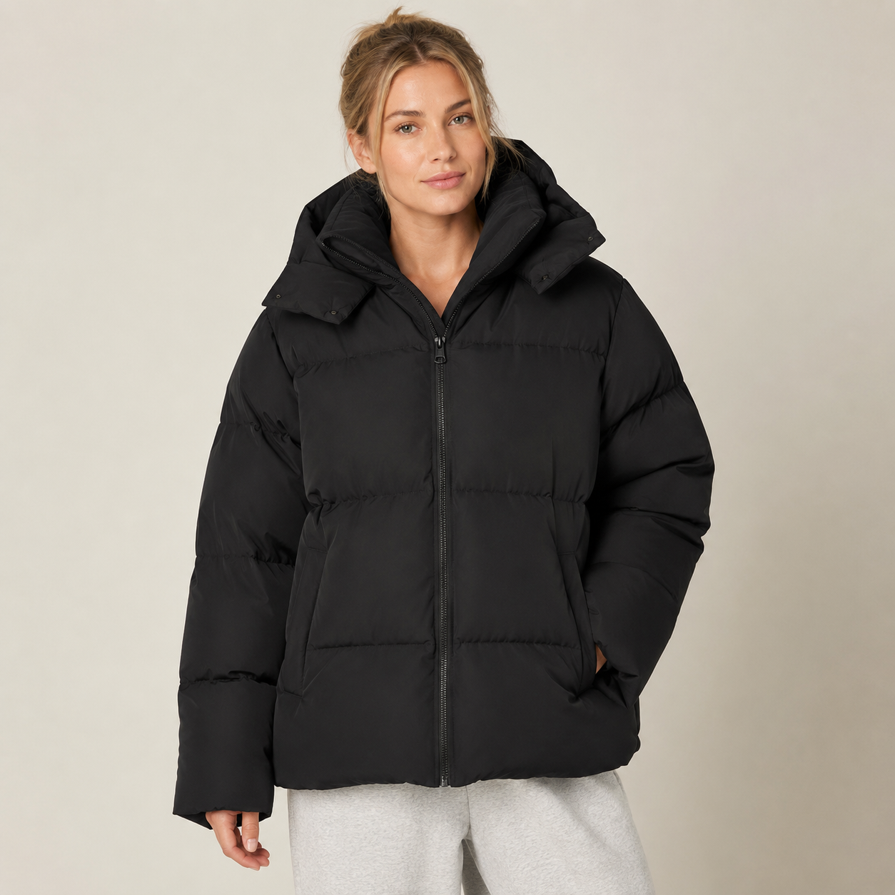 Winona – Women's Black Oversized Puffer Jacket
