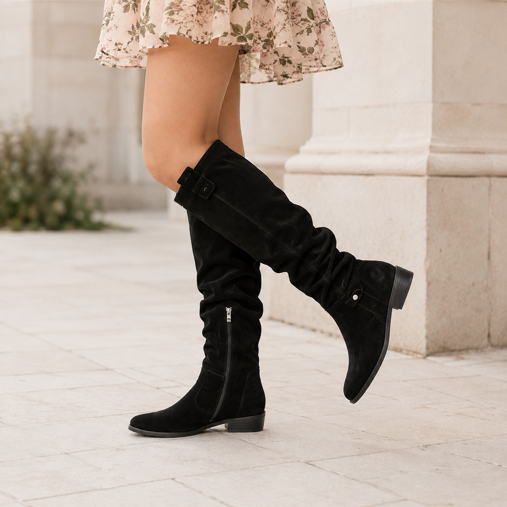 Isadora – Tall Boots with Elegant Low Heel for All-Day Comfort