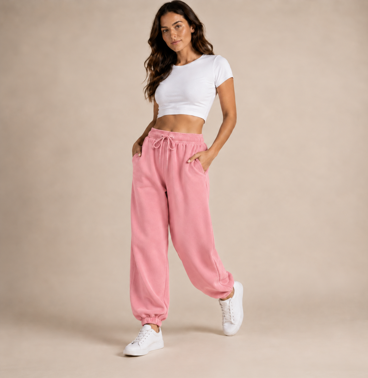 Ottilie – High-Waisted Baggy Joggers for Effortless Movement
