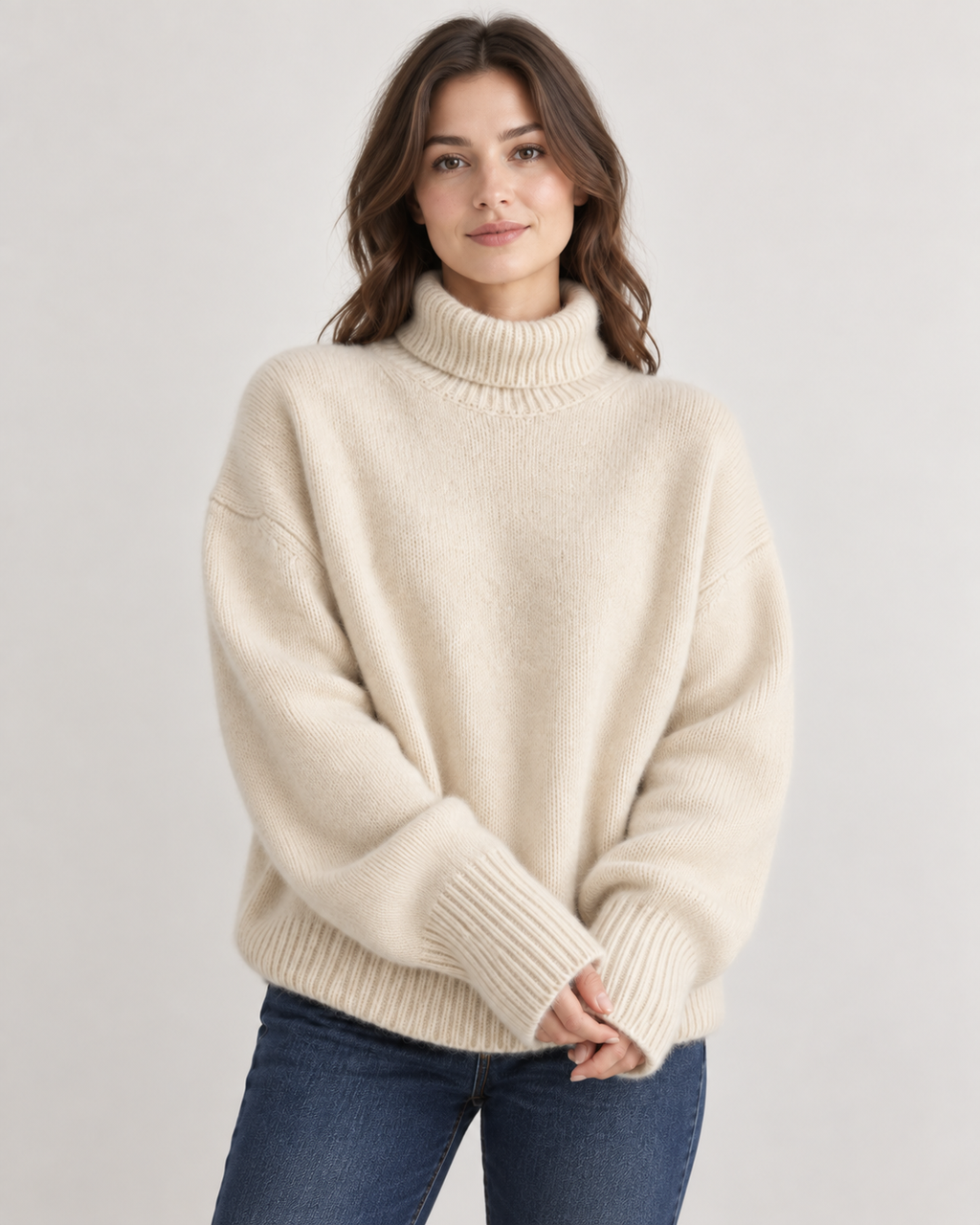Evelina | Elegant Women’s Cashmere Blend Turtleneck Jumper
