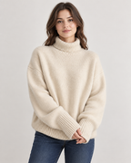 Evelina | Elegant Women’s Cashmere Blend Turtleneck Jumper
