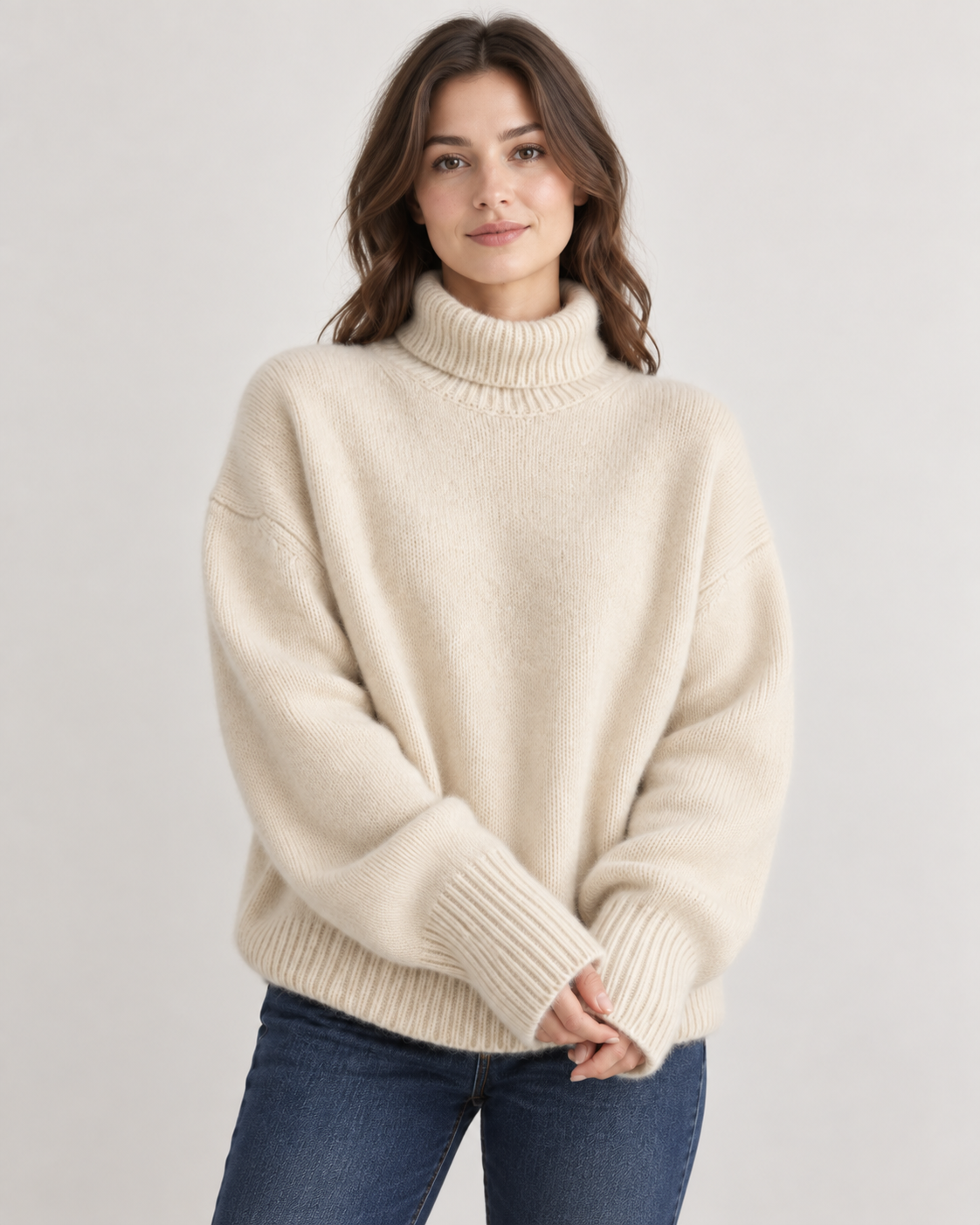 Evelina | Elegant Women’s Cashmere Blend Turtleneck Jumper