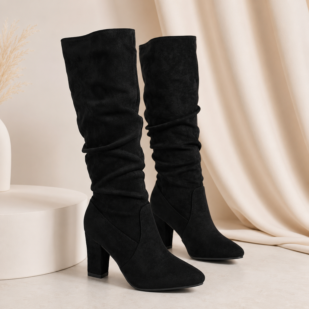 Genevieve | Slouchy Block Heel Knee-High Boots for Women
