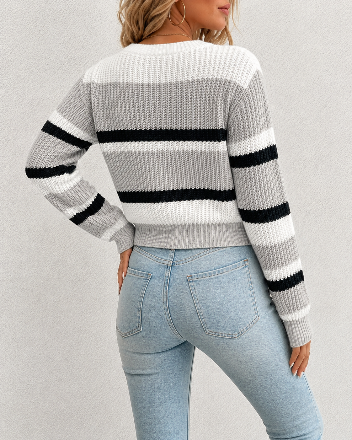 Linnea | Striped Round-Neck Sweater for Women