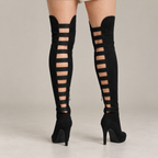 Odelisse | Statement Over the Knee Boots for Women with Cutout Stiletto Heel