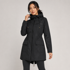 Josephine | Black Rain Jacket with Hood and Side Pockets
