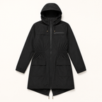 Josephine | Black Rain Jacket with Hood and Side Pockets