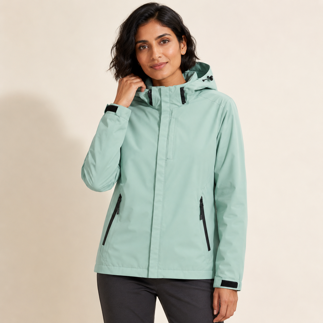 Odile | Elegant Short Rain Jacket with Double Closure
