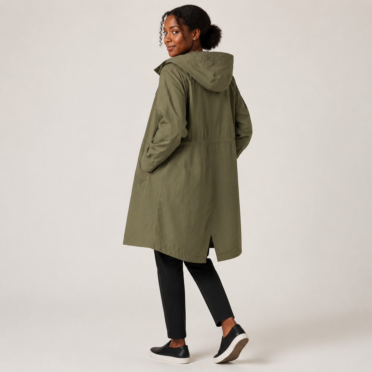 Miriam | Waterproof Coat with Buttons and Hood
