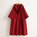 Coralie | Long Waterproof Rain Coat with Hood and Pockets