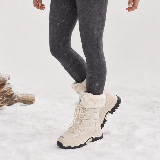 Seraphina | Faux Fur Lined Lace-Up Winter Boots