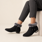 Georgiana | Fur-Lined Ankle Boots with Low Heel