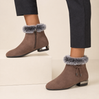 Georgiana | Fur-Lined Ankle Boots with Low Heel