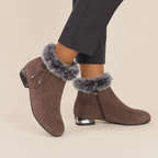 Georgiana | Fur-Lined Ankle Boots with Low Heel