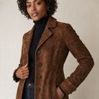 Cosette | Longline Double-Breasted Trench Coat for Women