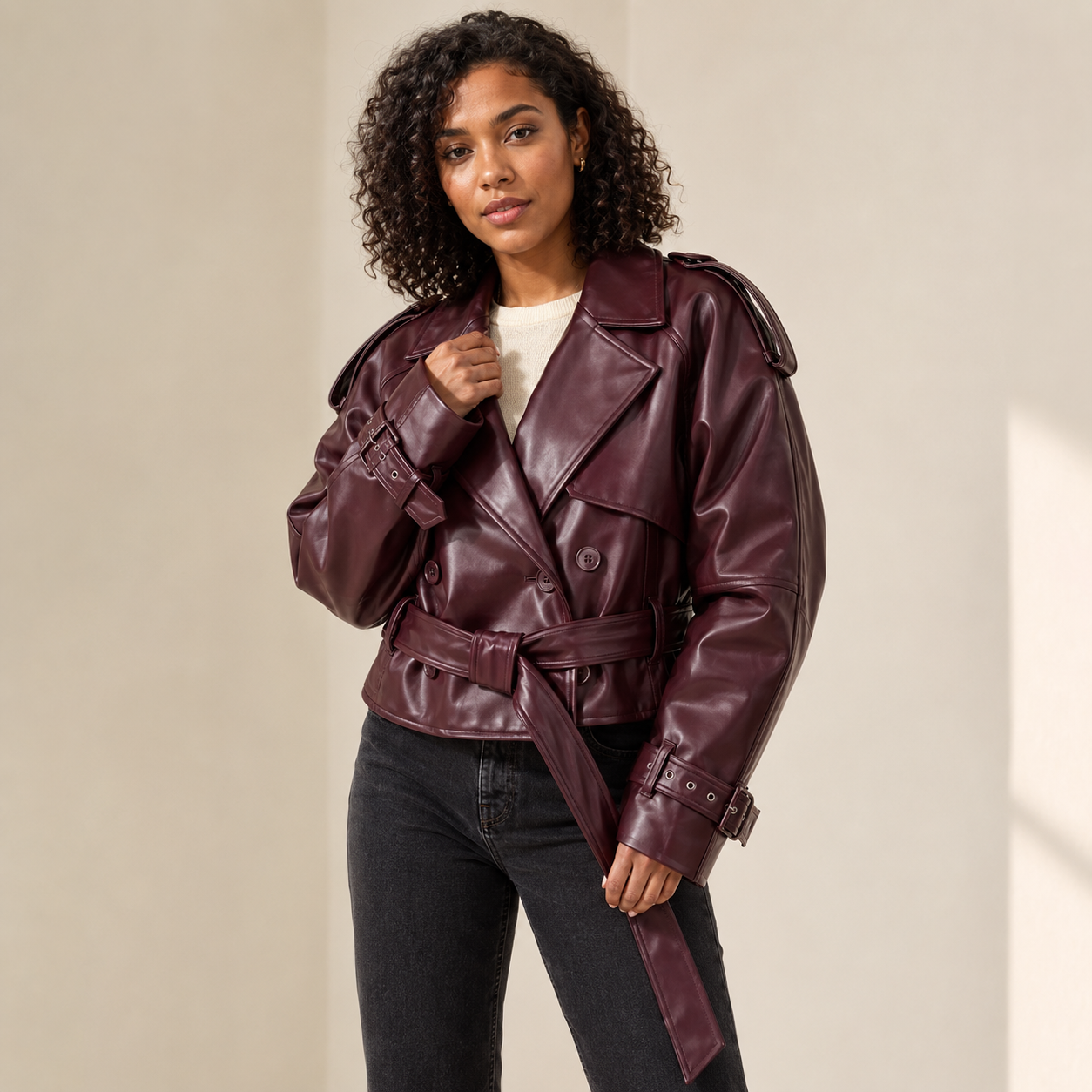 Oceane | Short Trench Coat with Belt