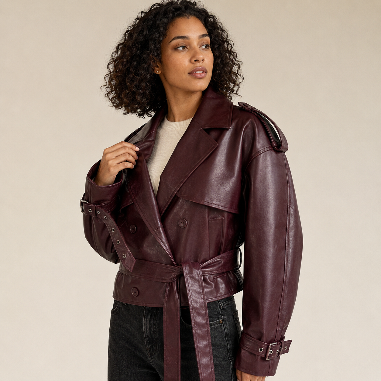 Oceane | Short Trench Coat with Belt