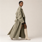 Rosaline | Long Oversized Trench Coat with Wide Lapels