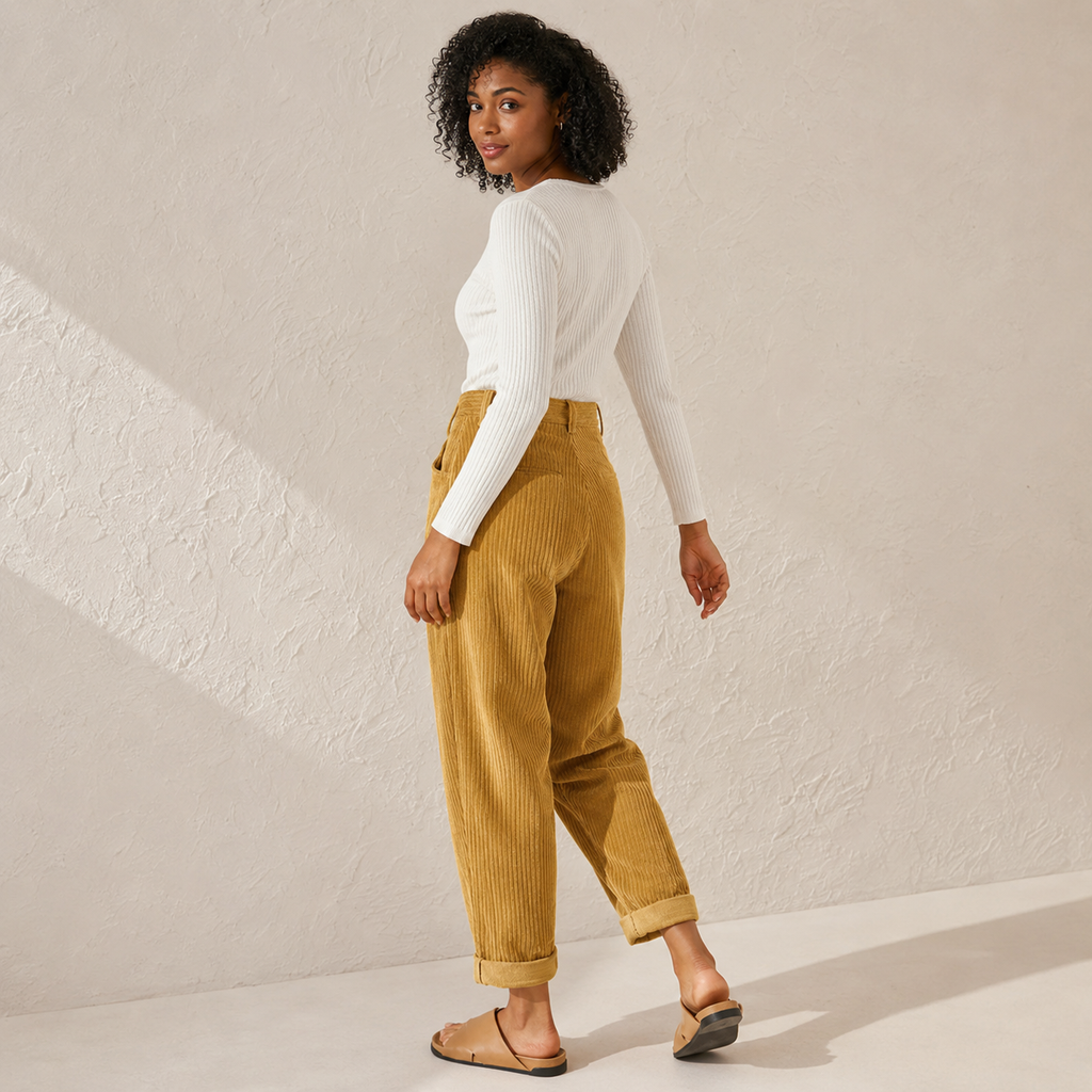 Bridget | High-Waist Corduroy Trousers