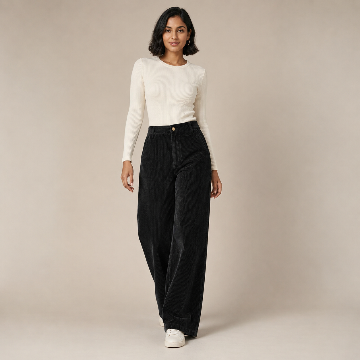 Zora | Wide-Leg Casual Corduroy Pants