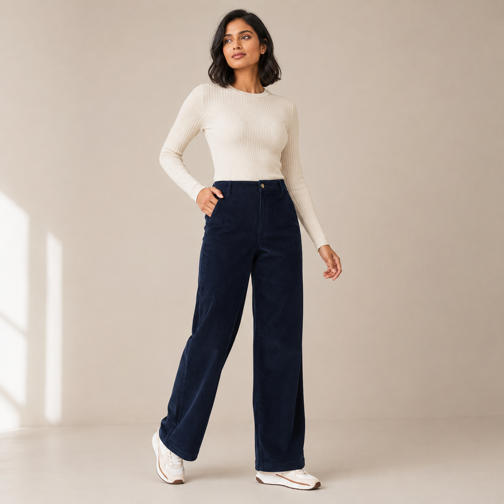 Zora | Wide-Leg Casual Corduroy Pants