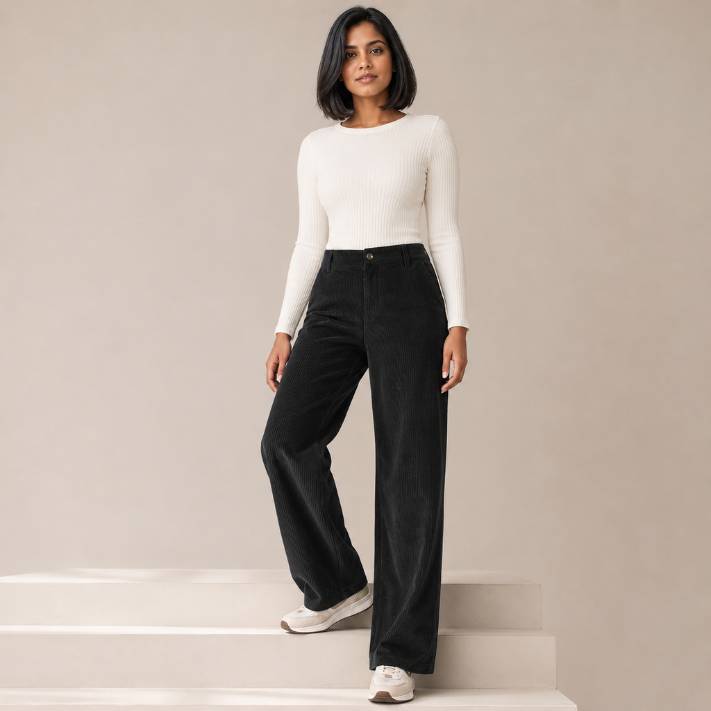 Zora | Wide-Leg Casual Corduroy Pants