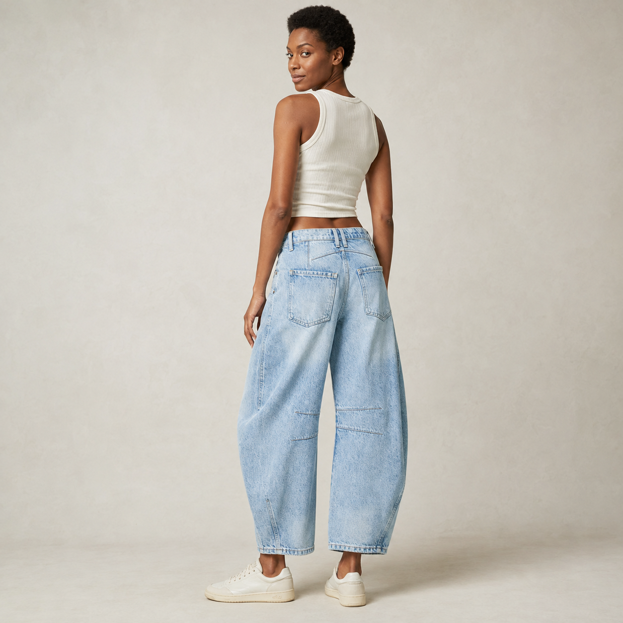 Marceline | Classic High-Waisted Barrel Leg Jeans