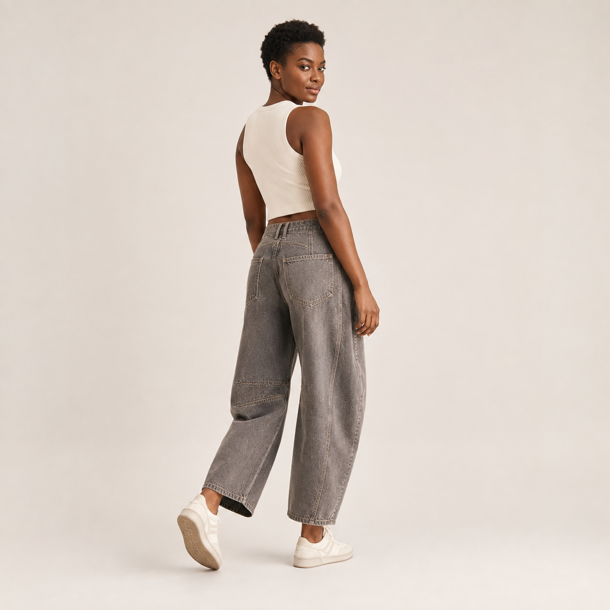 Marceline | Classic High-Waisted Barrel Leg Jeans