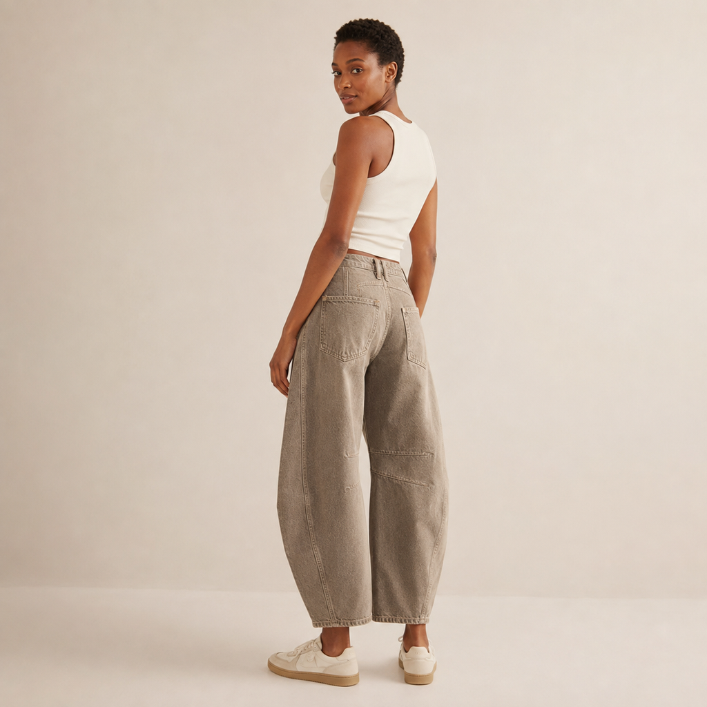 Marceline | Classic High-Waisted Barrel Leg Jeans