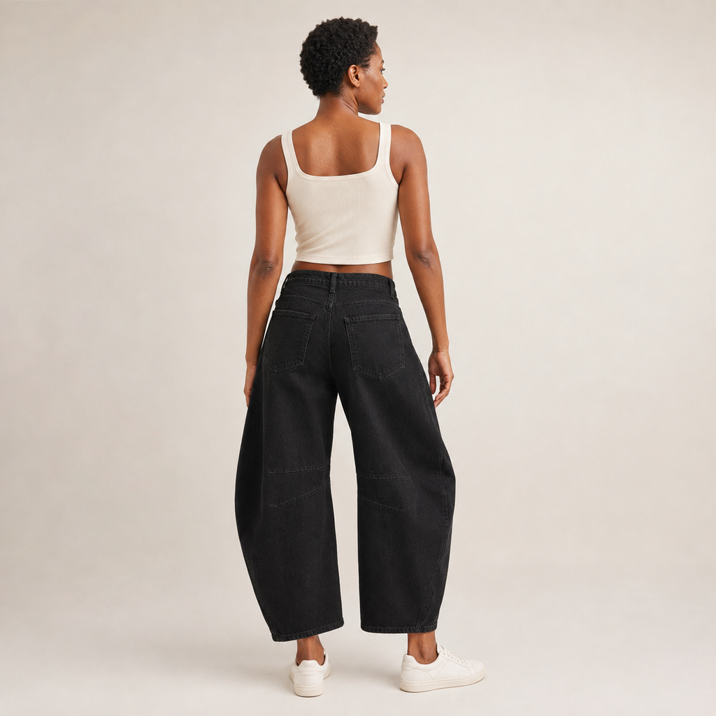 Marceline | Classic High-Waisted Barrel Leg Jeans