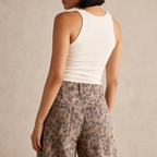 Genevra | Brown Leopard Print Baggy Jeans