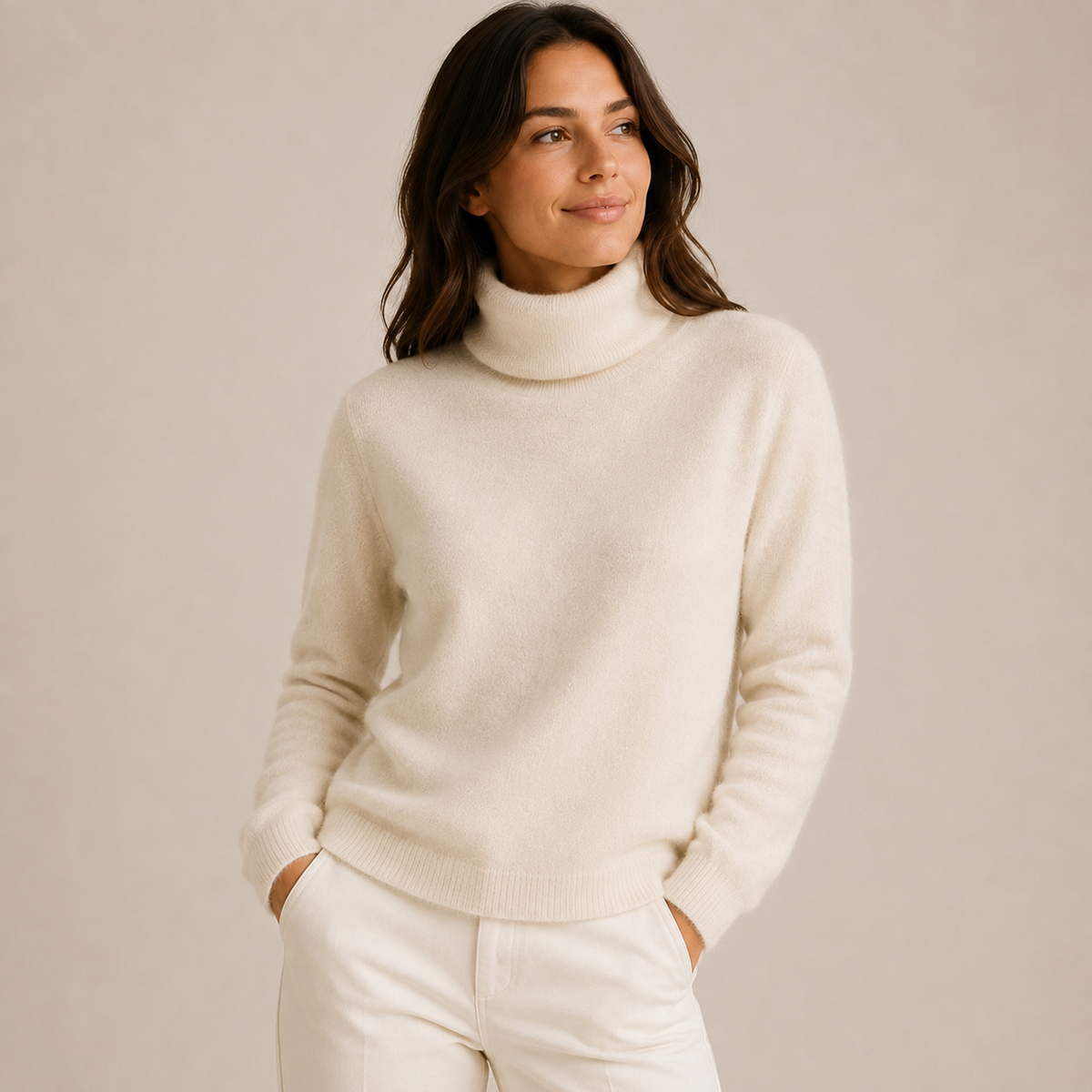 Elowen | Cream Soft Knit Jumper Sweater