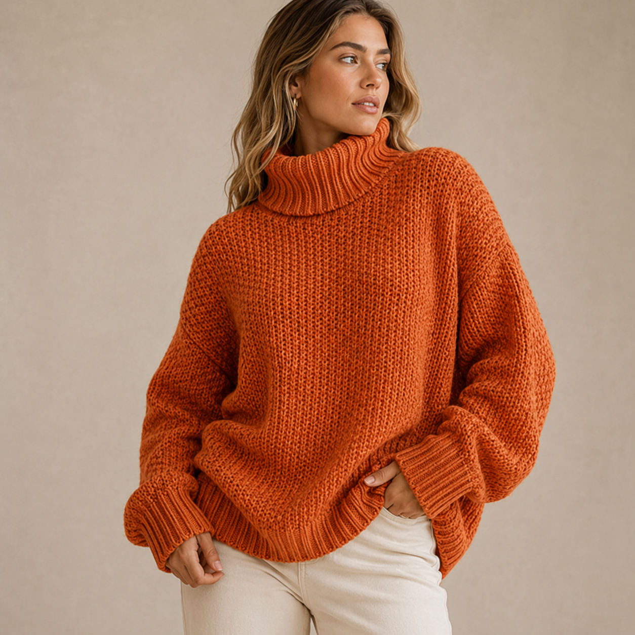 Phoebe | Chunky Turtleneck Knitted Jumper