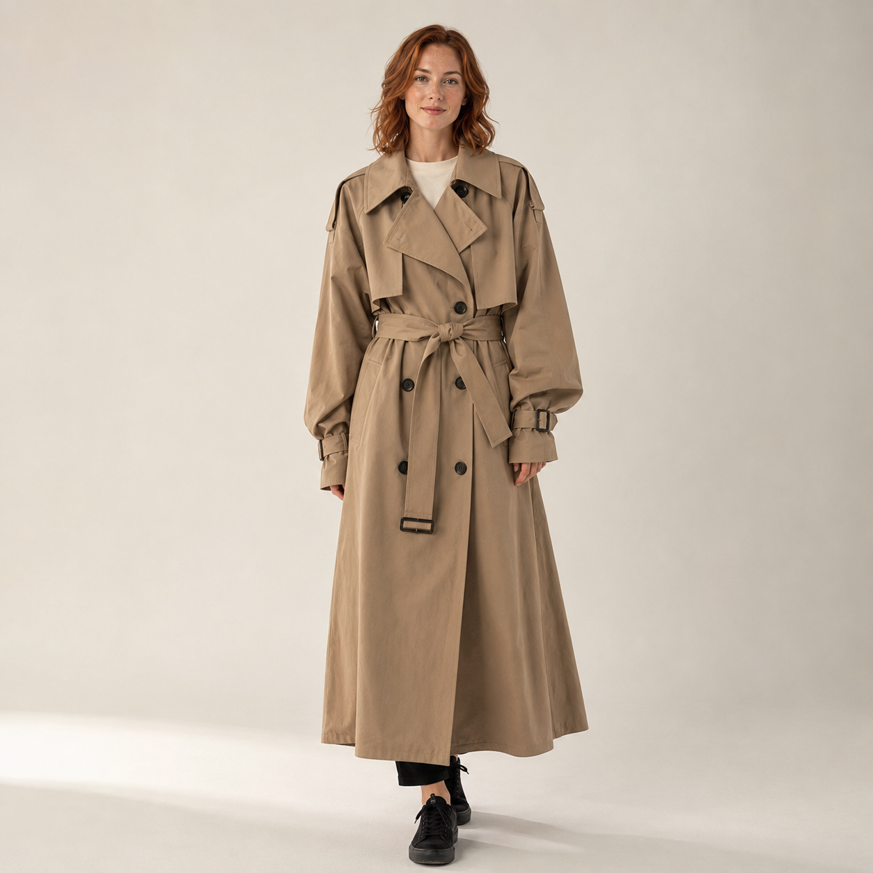 Imogen | Oversized Double-Breasted Trench Coat