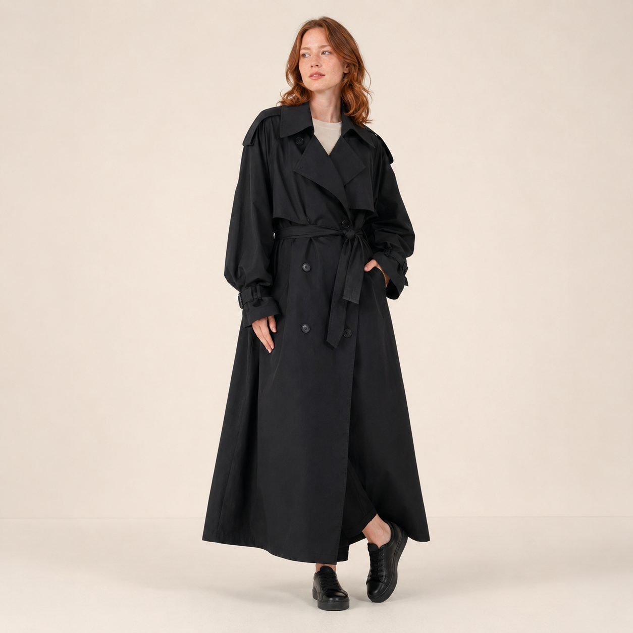 Imogen | Oversized Double-Breasted Trench Coat