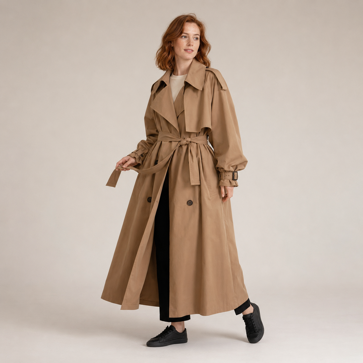Imogen | Oversized Double-Breasted Trench Coat